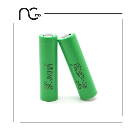 Batería 25R 18650 2500mAh 20A / Samsung (1 PZA)