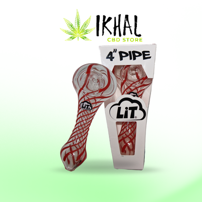 Pipa de vidrio 4" / Lit Pipes
